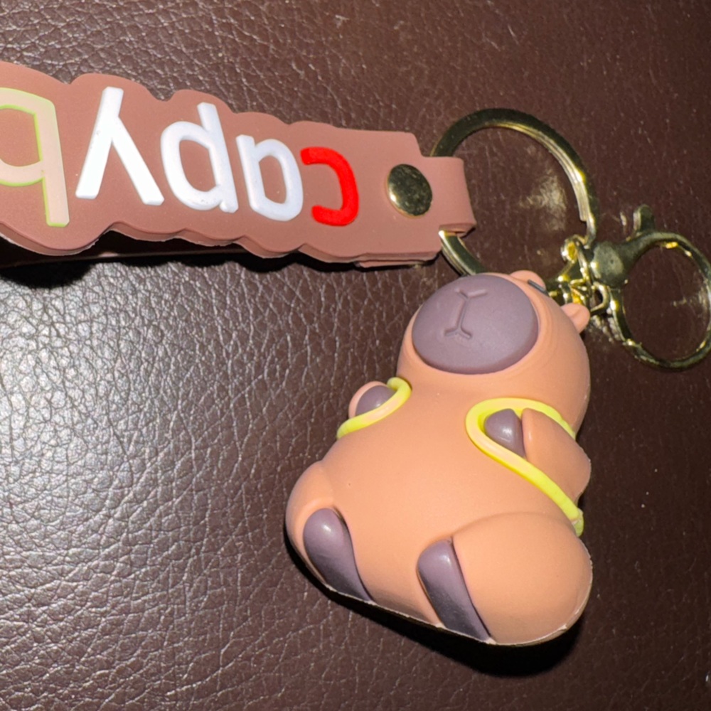 Capybara cafe keychain NEW